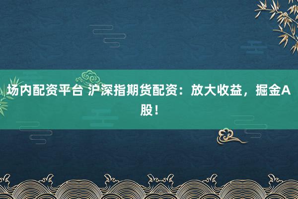 场内配资平台 沪深指期货配资：放大收益，掘金A股！