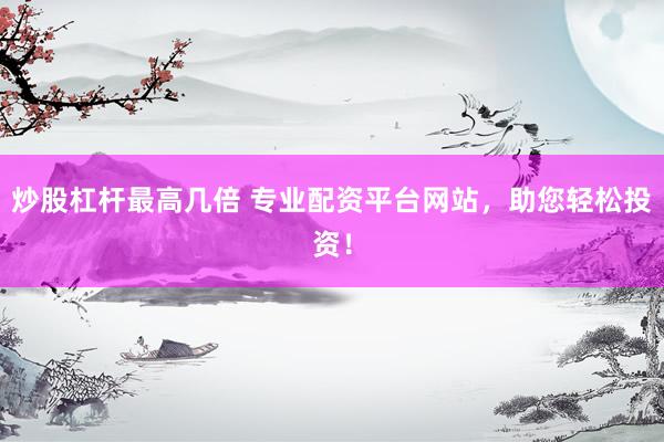 炒股杠杆最高几倍 专业配资平台网站，助您轻松投资！
