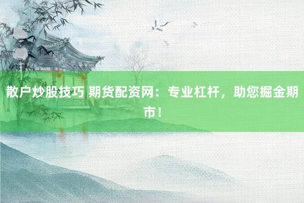 散户炒股技巧 期货配资网：专业杠杆，助您掘金期市！