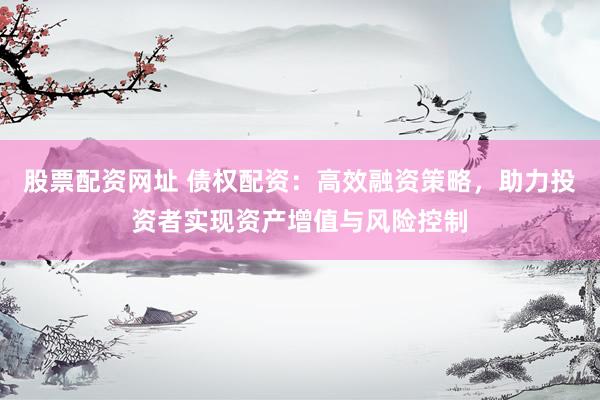 股票配资网址 债权配资：高效融资策略，助力投资者实现资产增值与风险控制