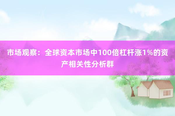 市场观察:全球资本市场中100倍杠杆涨1%的资产相关性分析群